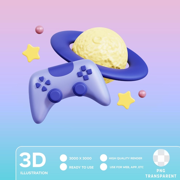 PSD ilustração 3d de meta-jogos psd