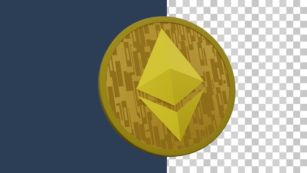 PSD ilustração 3d de moeda criptográfica