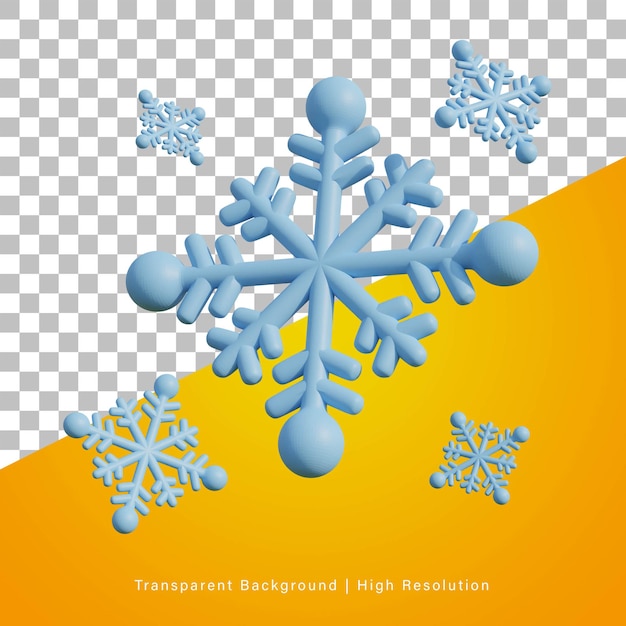 PSD ilustração 3d de neve