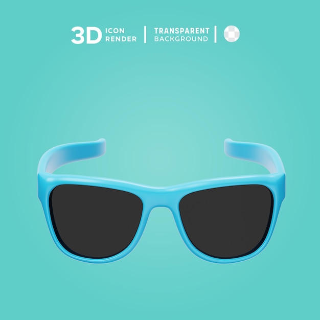 PSD ilustração 3d de óculos de sol psd