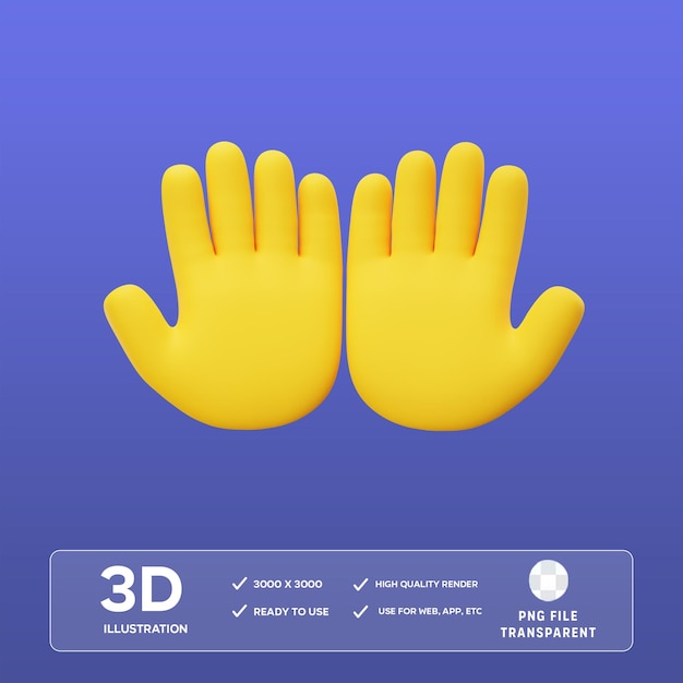 Ilustração 3D de oração de PSD