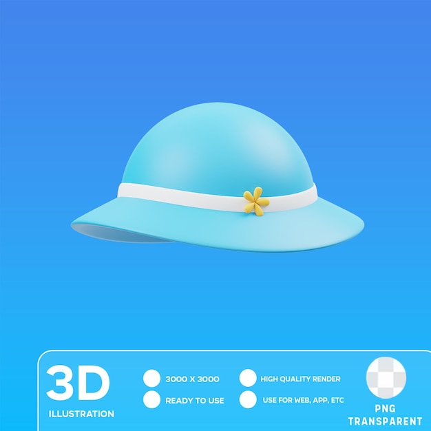 Ilustração 3d de pamela hat