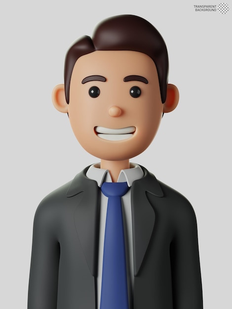 ilustração 3D de personagem masculino