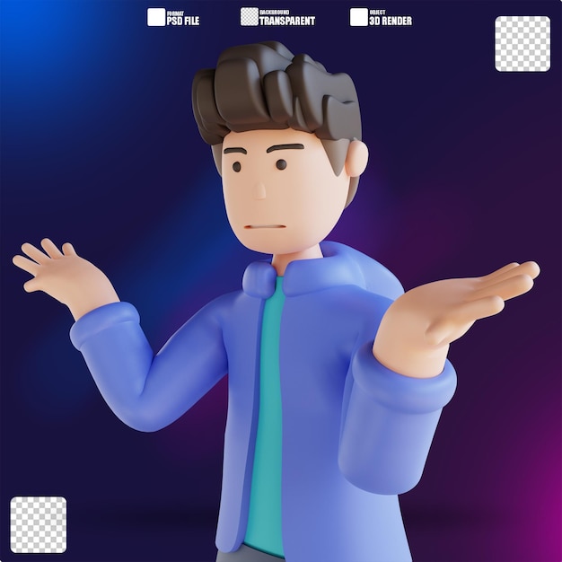 ilustração de ícone 3d de avatar de membro de ginásio masculino