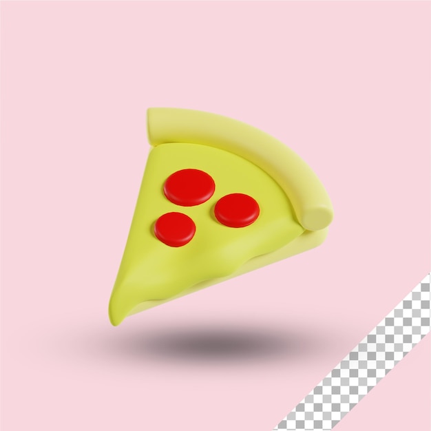 Ilustração 3d de pizza