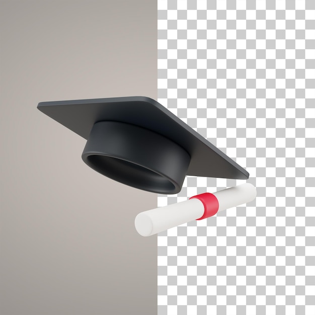 ilustração 3d de pós-graduação