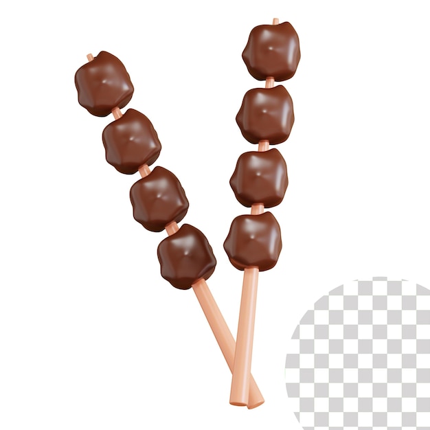 Ilustração 3D de Satay