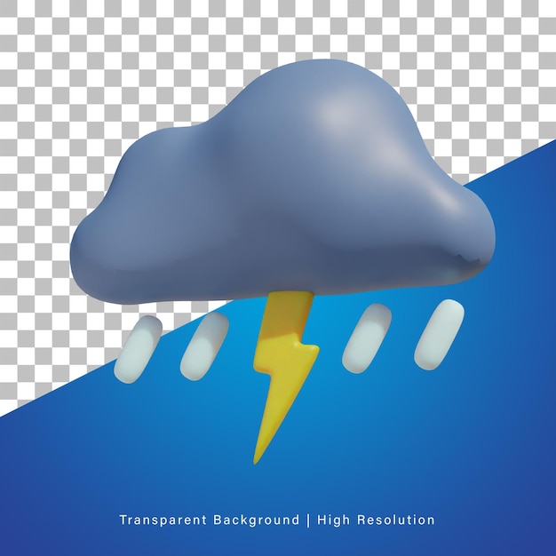 Ilustração 3D de tempestade