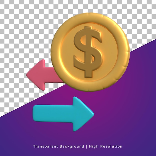 PSD ilustração 3d de transferência