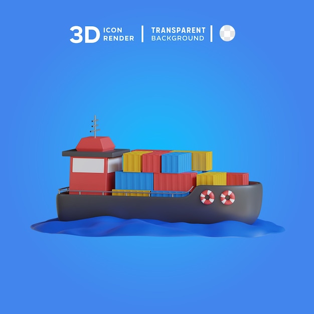 PSD ilustração 3d de transporte psd