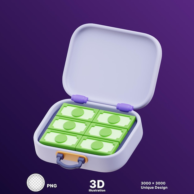 Ilustração 3D de um ativo de moeda digital de dólar para fatura de pagamento em fundo transparente