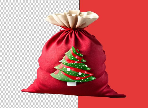 PSD ilustração 3d de um saco de papai noel