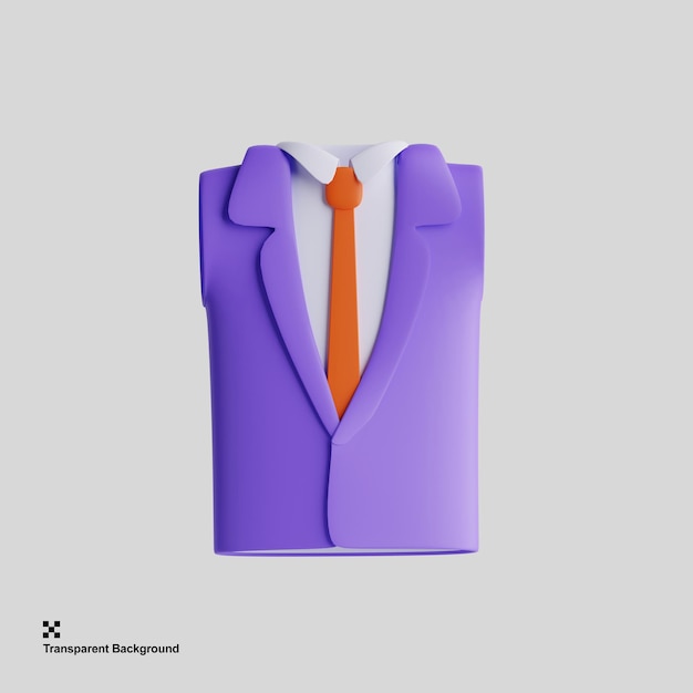 Ilustração 3d de um traje formal de terno sob medida para ocasiões