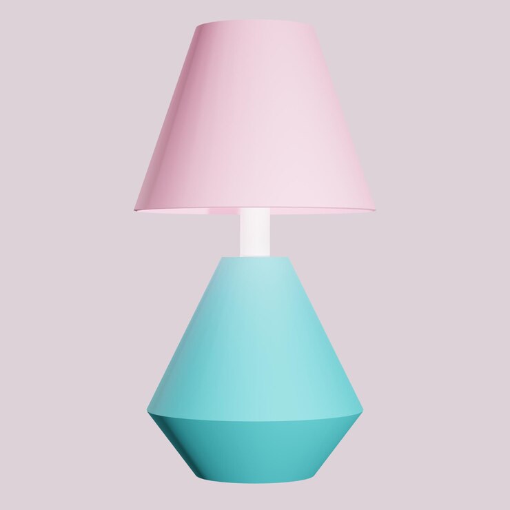 PSD ilustração 3d de uma lâmpada de dormir minimalista