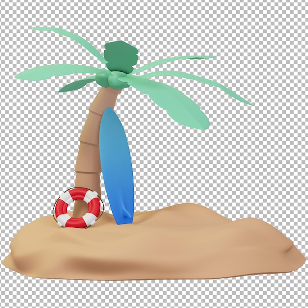 ilustração 3D de verão