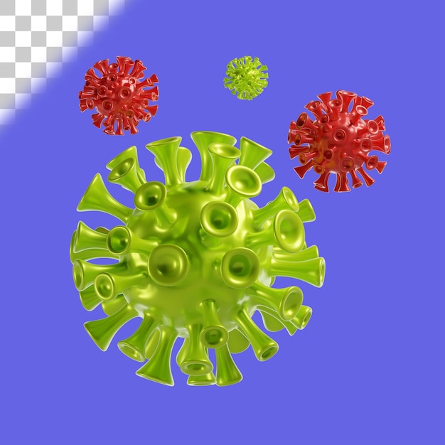 Ilustração 3d de vírus