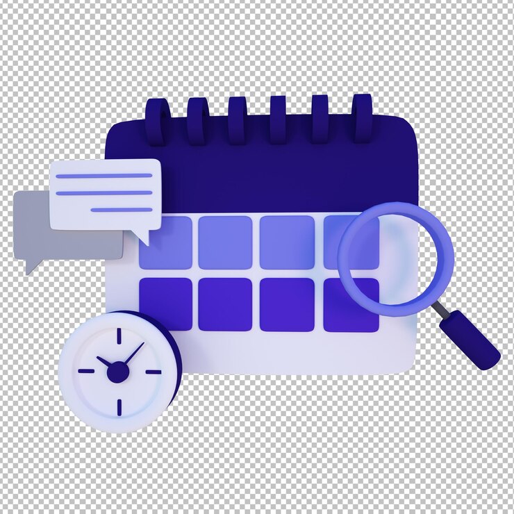 PSD ilustração 3d design de arte conceitual gerenciador de tarefas calander lista de tarefas