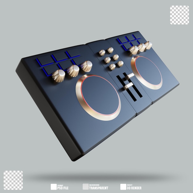 PSD ilustração 3d dj kit 2