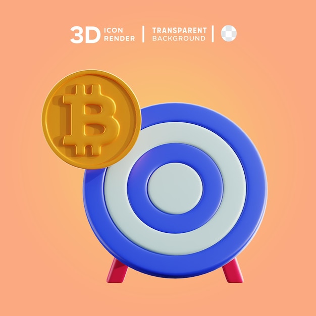 PSD ilustração 3d do alvo criptográfico psd