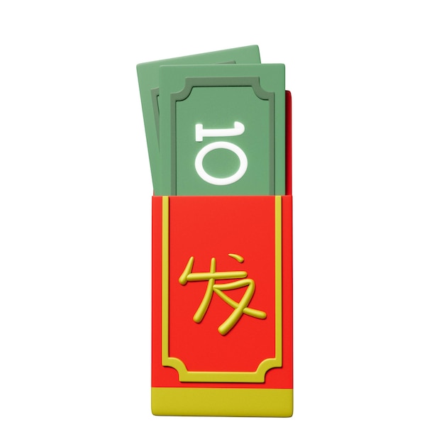 Ilustração 3d do ano novo chinês