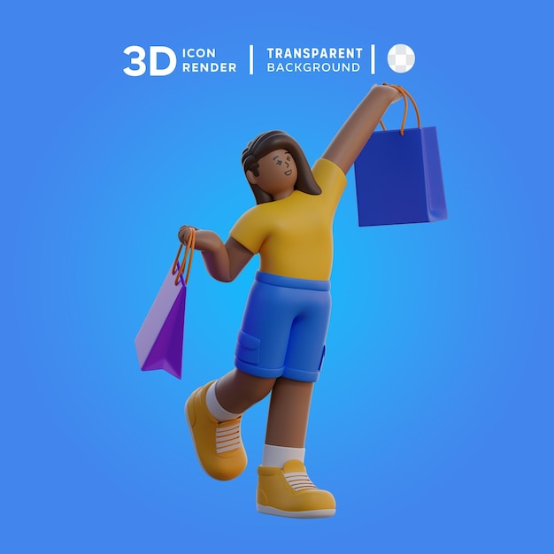 PSD ilustração 3d do brisa shopping