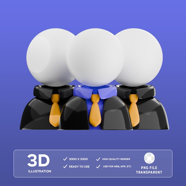 Ilustração 3D do CEO da PSD