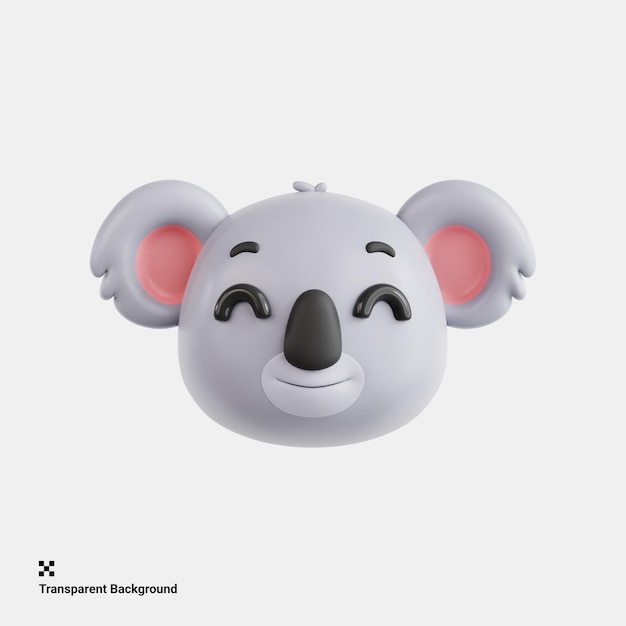 Ilustração 3D do conteúdo Smiling Koala Emoji