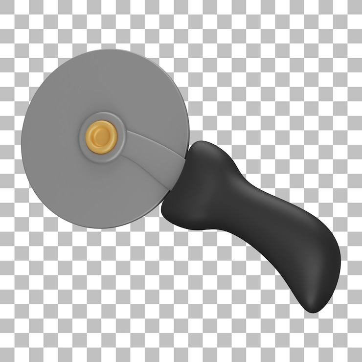 PSD ilustração 3d do cortador de pizza