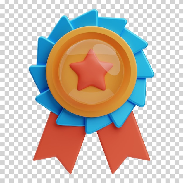 Ilustração 3d do emblema