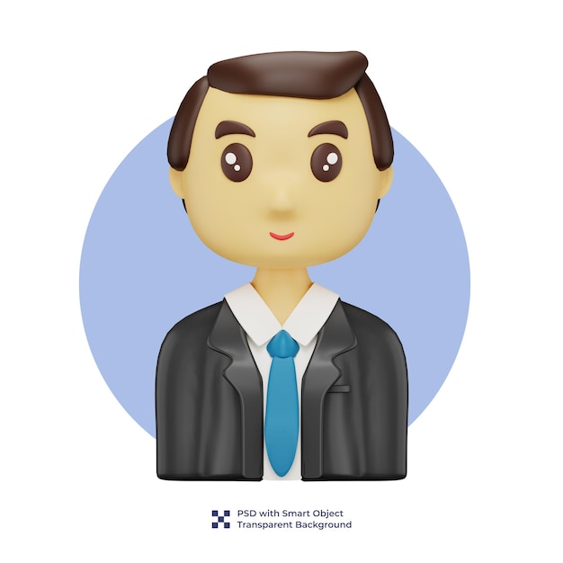 ilustração 3D do empresário