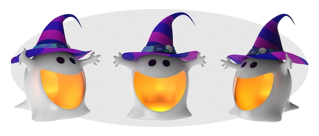 ilustração 3D do fantasma de halloween