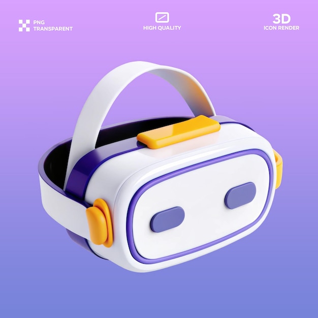 Ilustração 3D do fone de ouvido PSD Vr