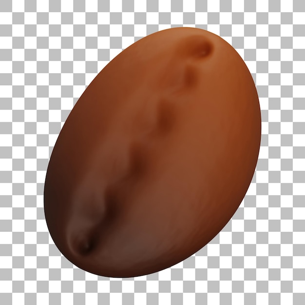 ilustração 3D do grão de café
