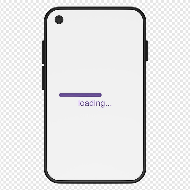 Ilustração 3d do ícone de carregamento de smartphone psd