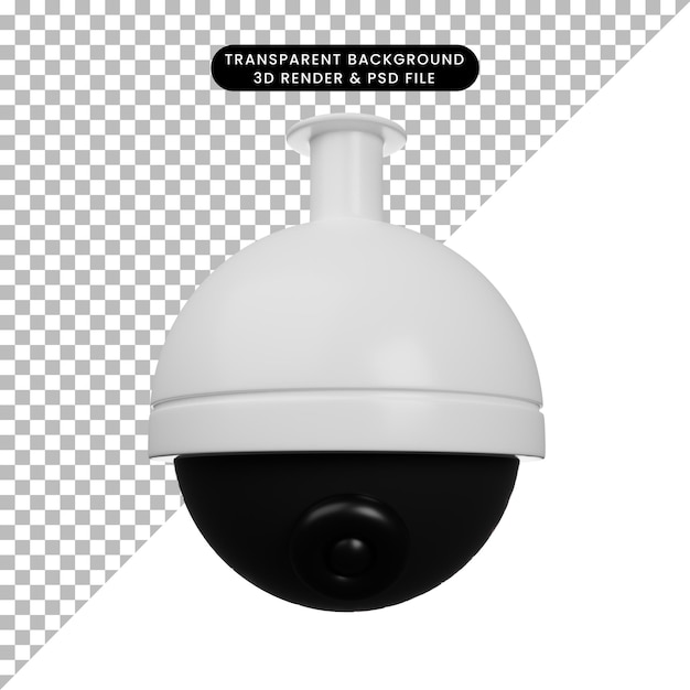 PSD ilustração 3d do ícone de cctv em renderização 3d