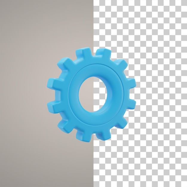 PSD ilustração 3d do ícone de configuração