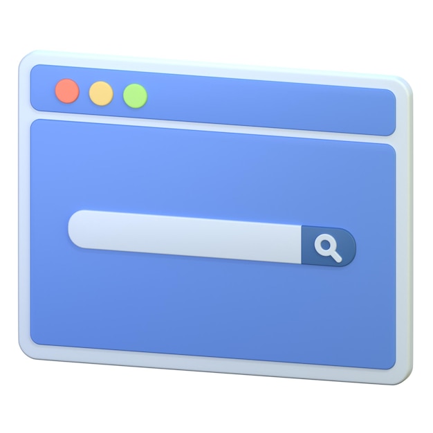 Ilustração 3D do navegador Icon Pack Element