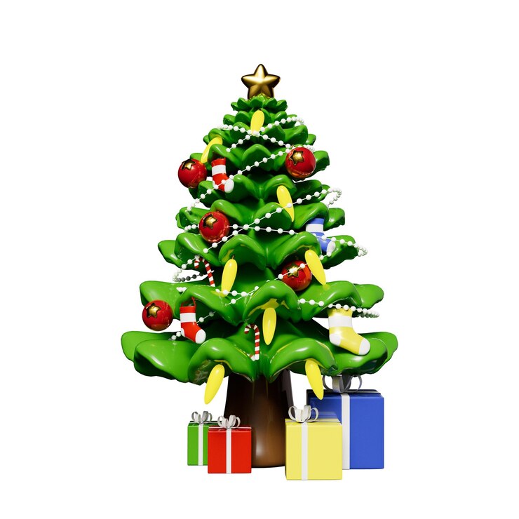 PSD ilustração 3d do objeto de natal