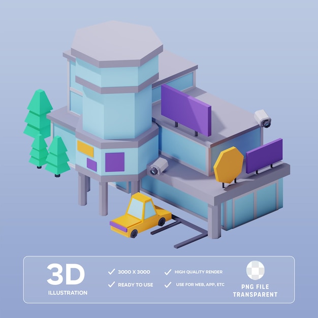 Ilustração 3D do PSD Mall