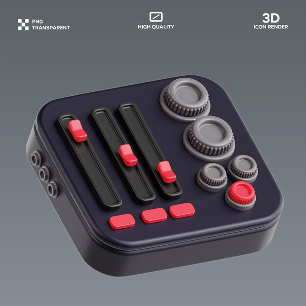 Ilustração 3D do PSD Mixer