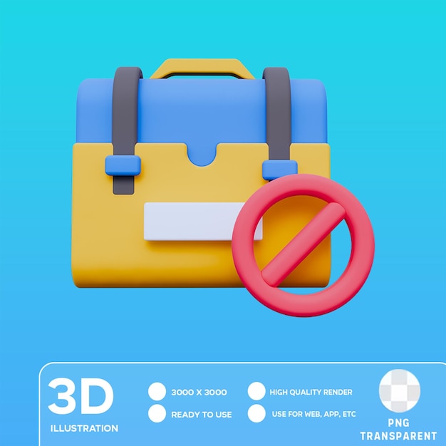 Ilustração 3d do psd no job