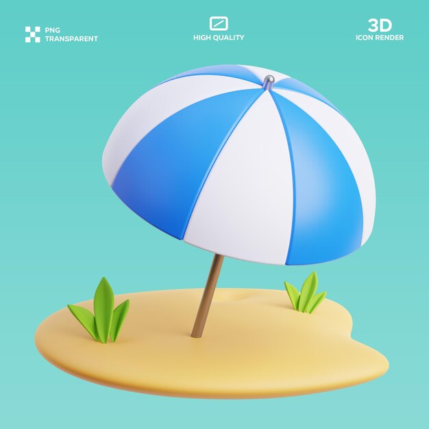 Ilustração 3D do PSD Umbrella