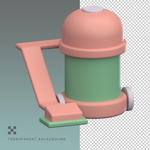 PSD ilustração 3d do psd vacuum