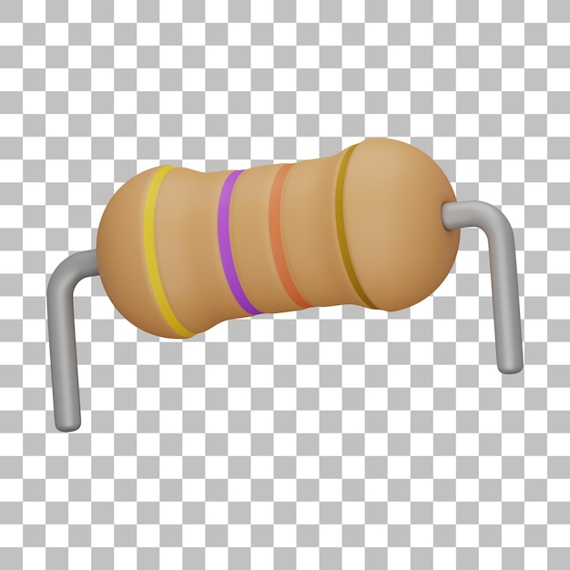 PSD ilustração 3d do resistor