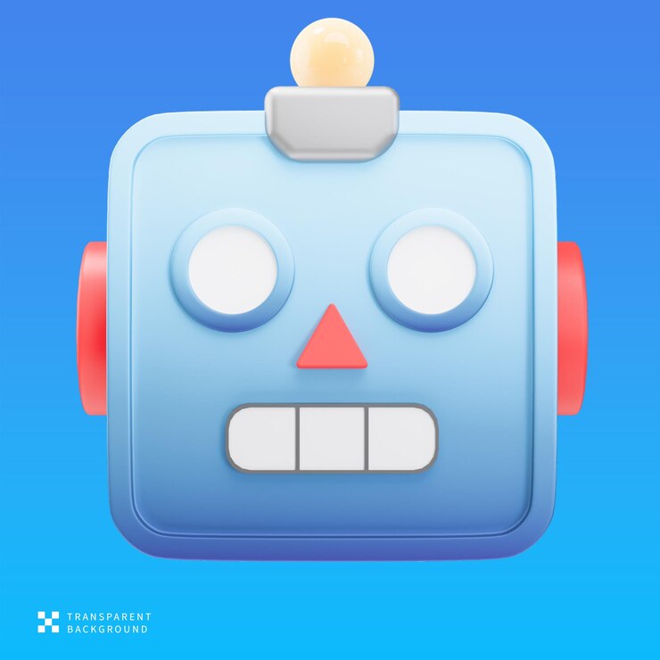 PSD ilustração 3d do robô psd