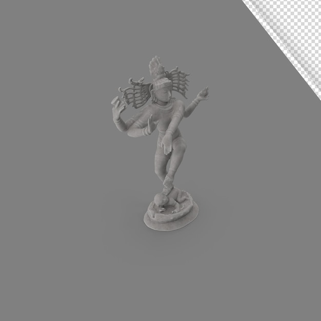 PSD ilustração 3d do senhor shiva com fundo transparente