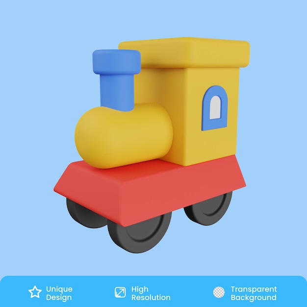 Ilustração 3d do trem