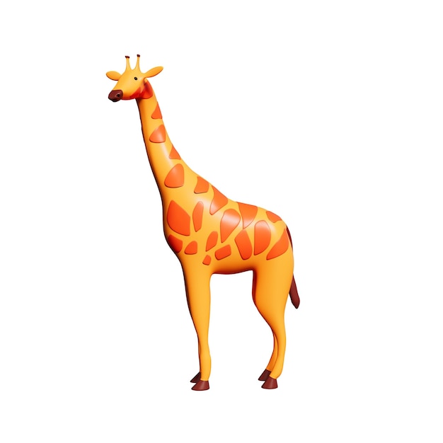 Ilustração 3D dos elementos da África