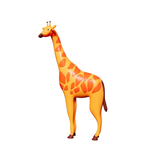 Ilustração 3D dos elementos da África