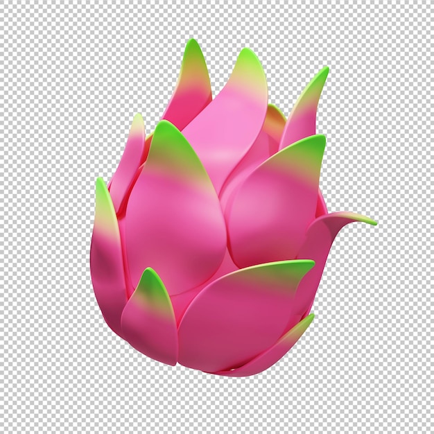 PSD ilustração 3d dragonfruit